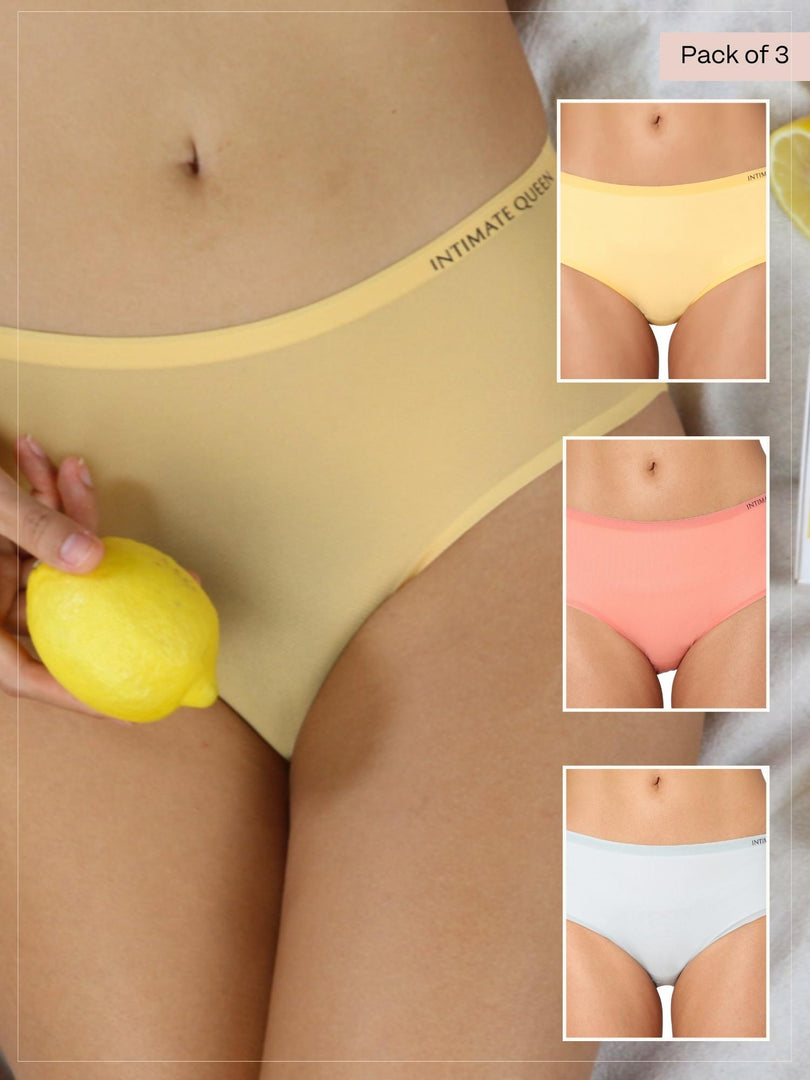 Bundles - Lemon Bae Seamless Bikini Style Quick Dry Underwear