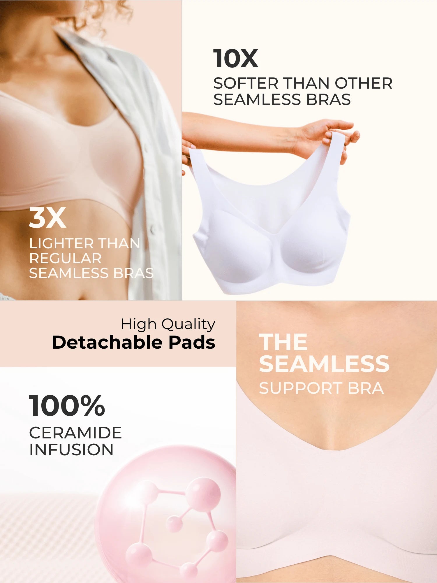Skin-Soothing Bra: Infused with Ceramides + Wire-Free Support