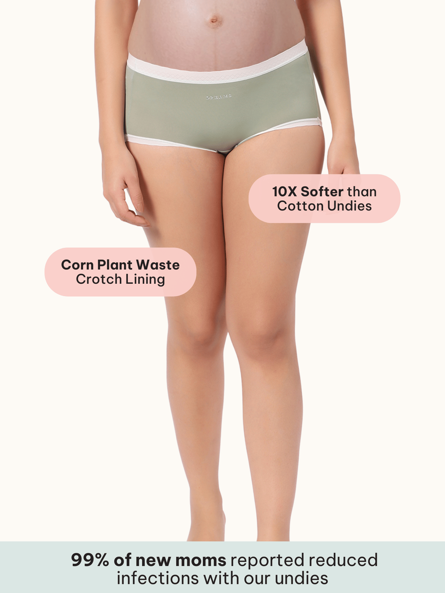 Maternity Corn Bae Full Coverage Boy Shorts Underwear