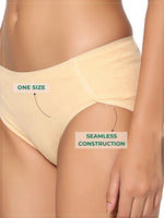 Load image into Gallery viewer,  Cotton Seamless Hipster Full Coverage Underwear in yellow color