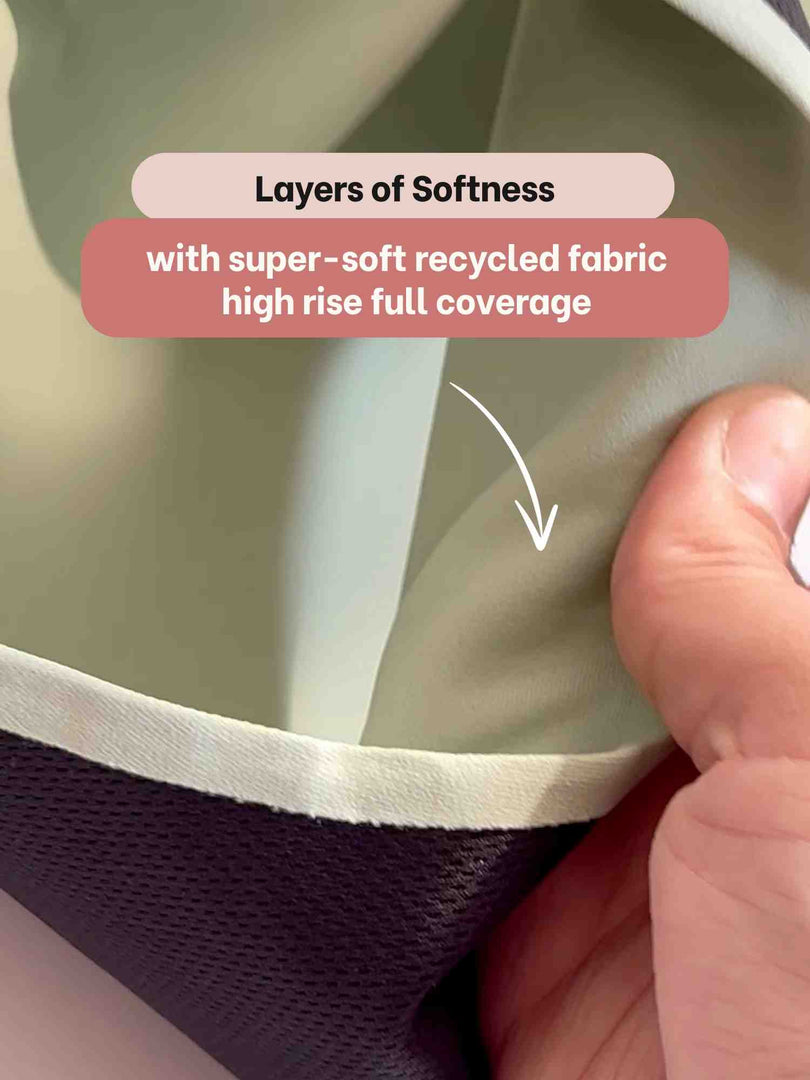 LeakGuard Solid Green Comfort Incontinence Briefs