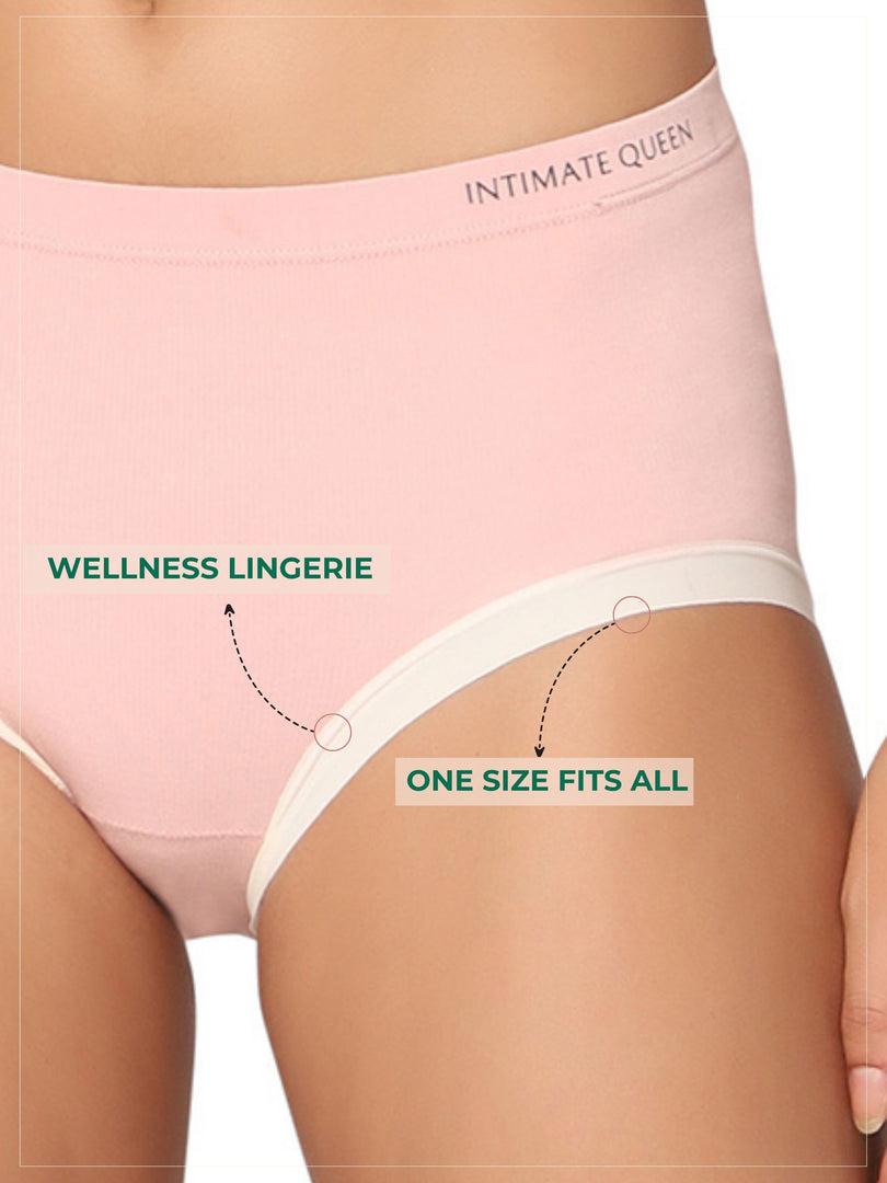 Yew Tree Bae Full Coverage Hipster Undies in dull pink color