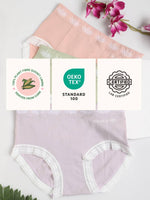 Load image into Gallery viewer, Solid Cute Hipster Moisture Wicking Lingerie Set
