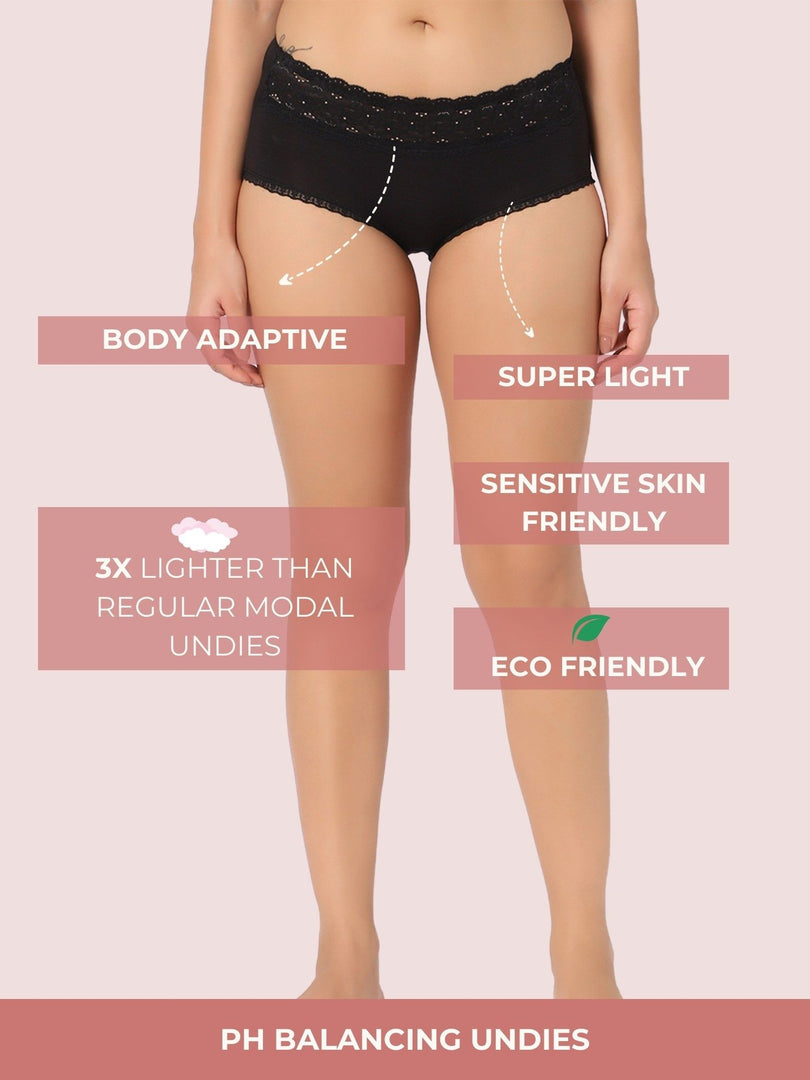♻️ Modal Bae Super Soft Hipster Lacy Eco-Friendly Underwear